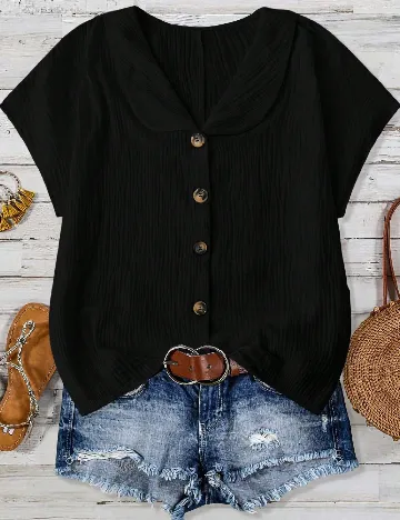 Bluza SHEIN CURVE, negru Negru