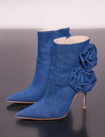 Botine PrettyLittleThing, albastru
