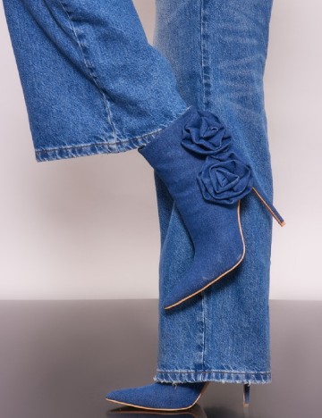 Botine PrettyLittleThing, albastru