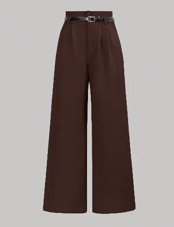Pantaloni SHEIN, maro inchis Maro