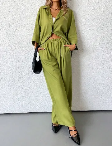 Compleu SHEIN, verde deschis Verde