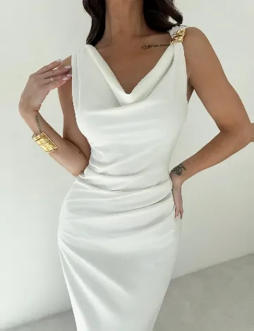 Rochie lunga SHEIN, alb Alb