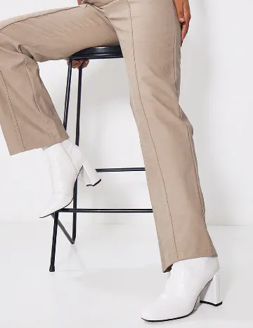 Botine PrettyLittleThing, alb Alb