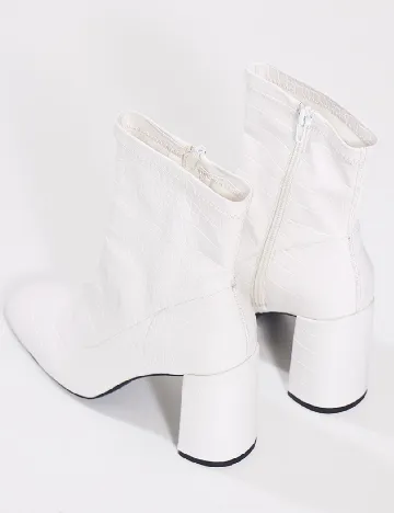 Botine PrettyLittleThing, alb Alb
