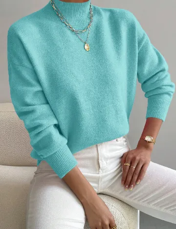 Pulover SHEIN, albastru Albastru