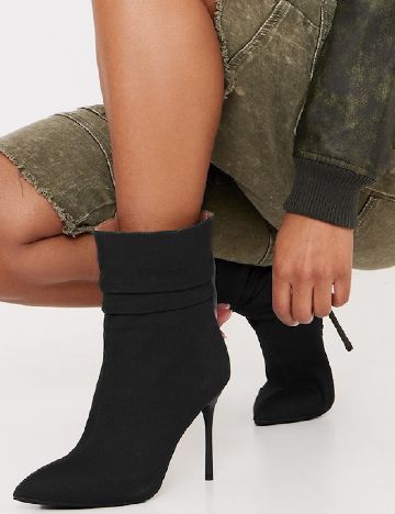 Botine PrettyLittleThing, negru
