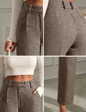 Pantaloni SHEIN, maro Maro