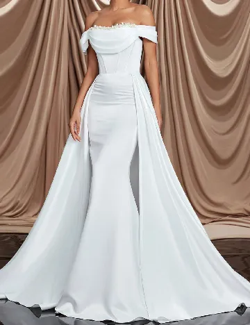 Rochie lunga SHEIN, alb Alb