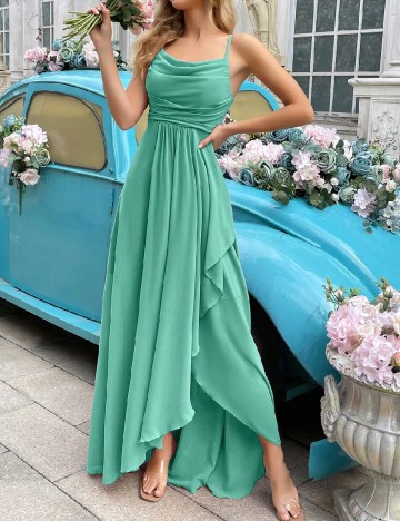 Rochie lunga SHEIN, verde deschis