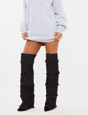 Cizme PrettyLittleThing, negru Negru