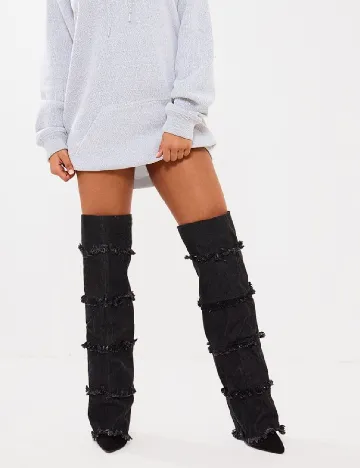 Cizme PrettyLittleThing, negru Negru