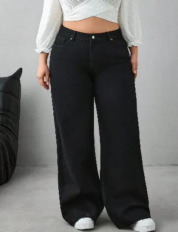 Blugi SHEIN CURVE, negru Negru