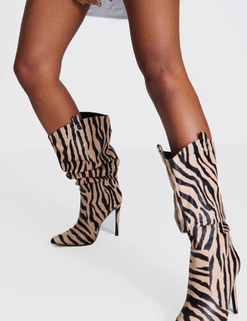 Cizme PrettyLittleThing, crem