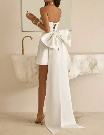 Rochie scurta SHEIN, alb Alb