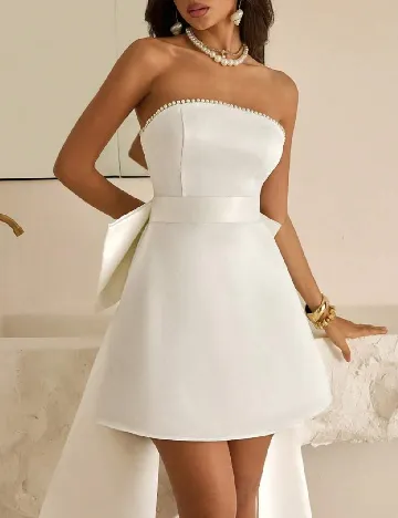 Rochie scurta SHEIN, alb Alb