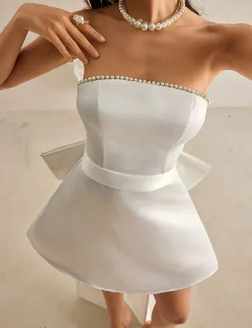 Rochie scurta SHEIN, alb Alb