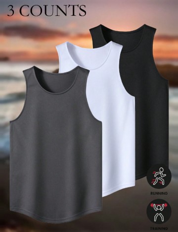 Set Maiouri 3 bucati SHEIN Plus Size Men, mix culori