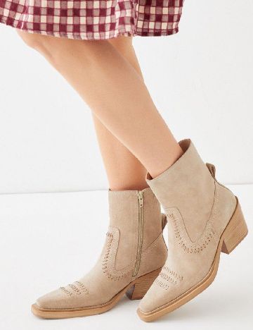 Botine Oasis, crem
