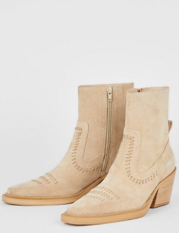 Botine Oasis, crem