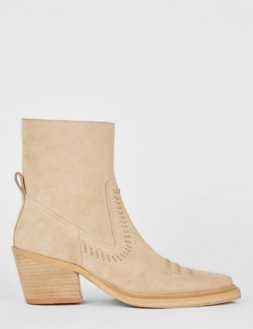 Botine Oasis, crem