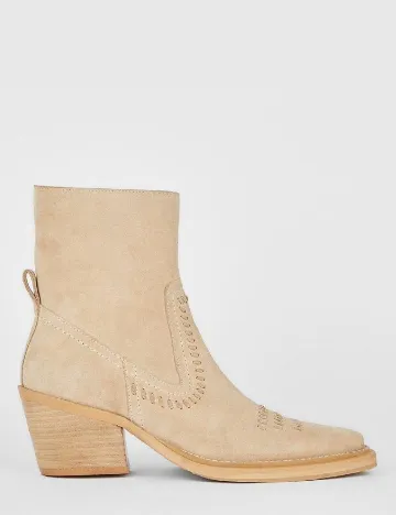 Botine Oasis, crem Crem