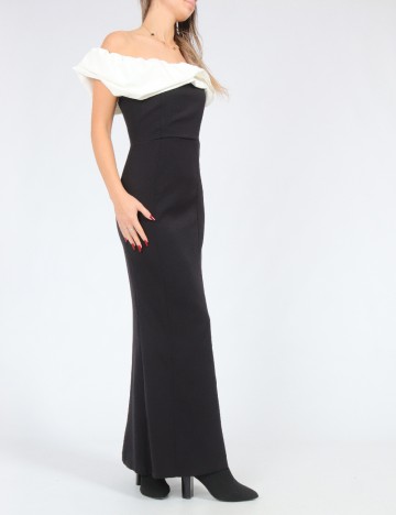 Rochie lunga SHEIN, negru/alb
