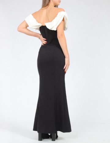 Rochie lunga SHEIN, negru/alb