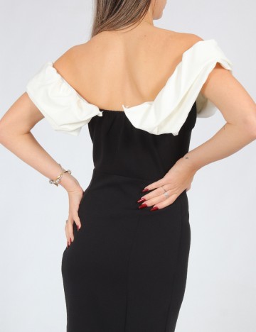 Rochie lunga SHEIN, negru/alb