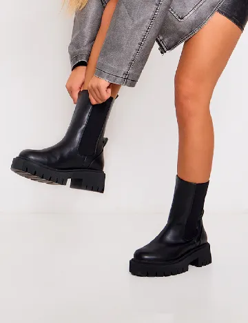 Ghete PrettyLittleThing, negru Negru