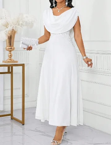 Rochie lunga SHEIN, alb Alb
