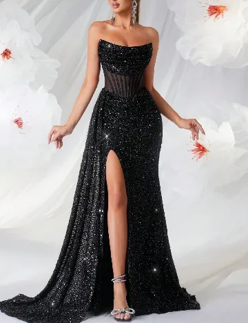 Rochie lunga SHEIN, negru Negru