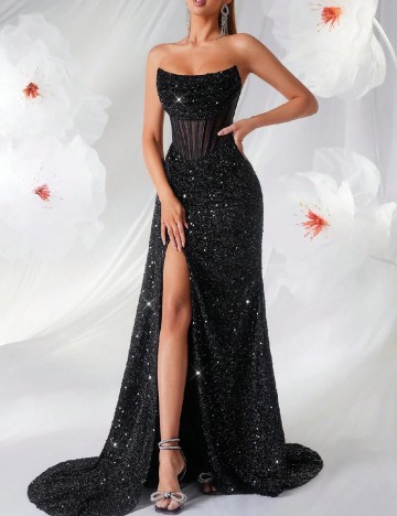 Rochie lunga SHEIN, negru