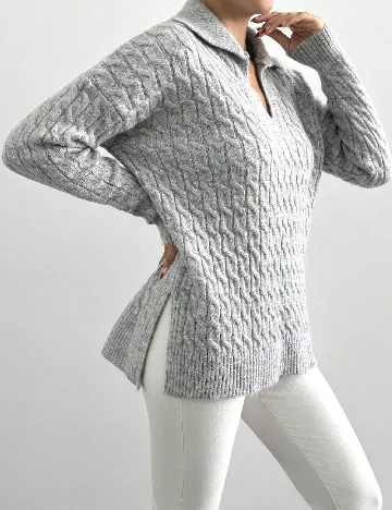Pulover Oversize SHEIN, gri Gri