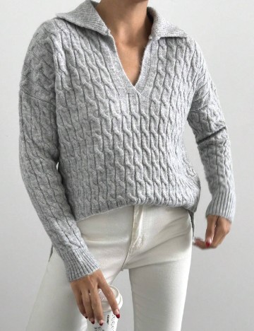 Pulover Oversize SHEIN, gri