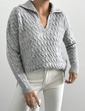 Pulover Oversize SHEIN, gri Gri