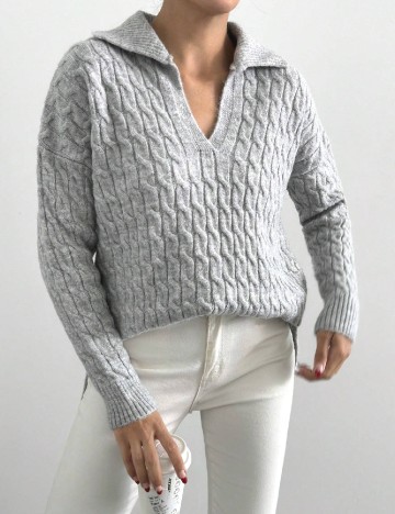 Pulover Oversize SHEIN, gri