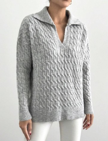 Pulover Oversize SHEIN, gri
