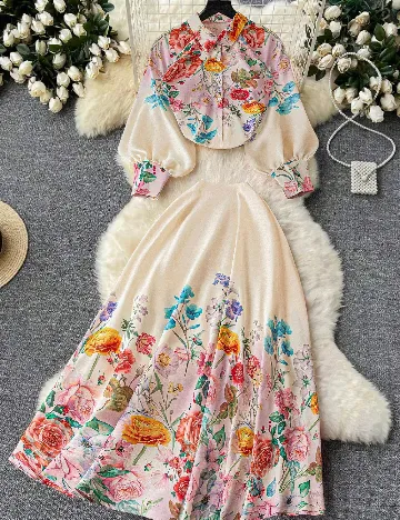Compleu SHEIN, floral print Floral print