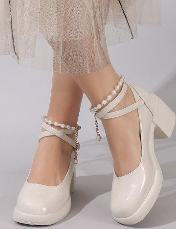 Pantofi SHEIN, ecru