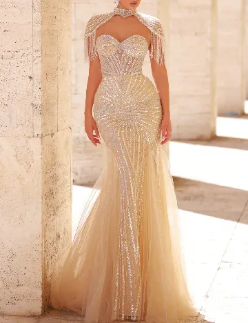 Rochie lunga SHEIN, crem Crem