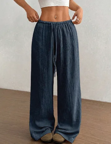 Pantaloni SHEIN, albastru Albastru