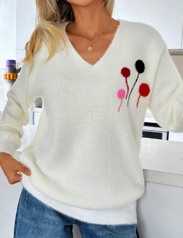 Pulover SHEIN, alb