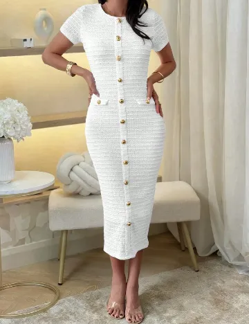 Rochie lunga SHEIN, alb Alb