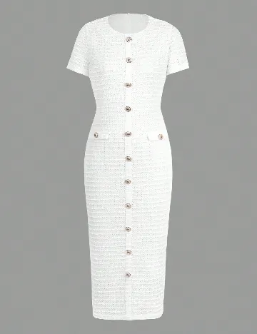 Rochie lunga SHEIN, alb Alb