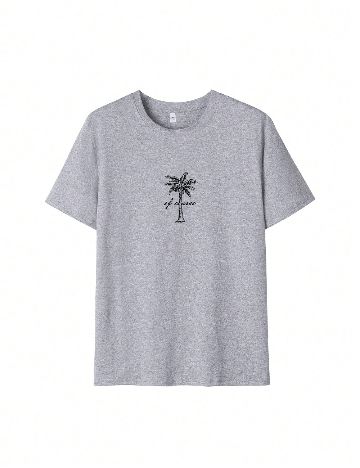 Tricou Oversize SHEIN, gri