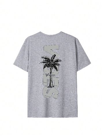 Tricou Oversize SHEIN, gri