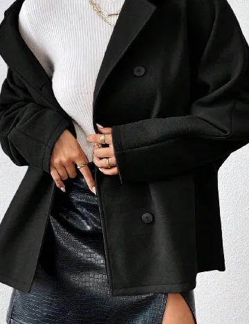 Palton SHEIN, negru Negru