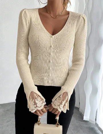 Bluza SHEIN, crem Crem