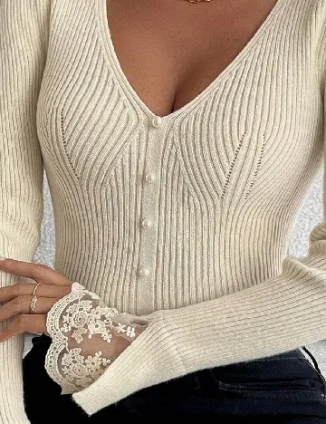 Bluza SHEIN, crem Crem