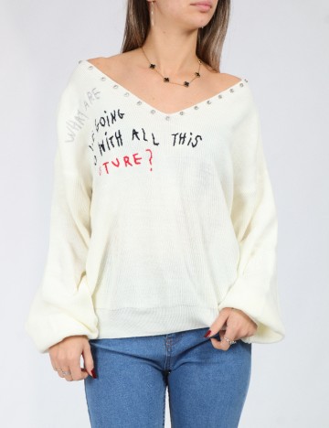 Bluza Oversize SHEIN, alb